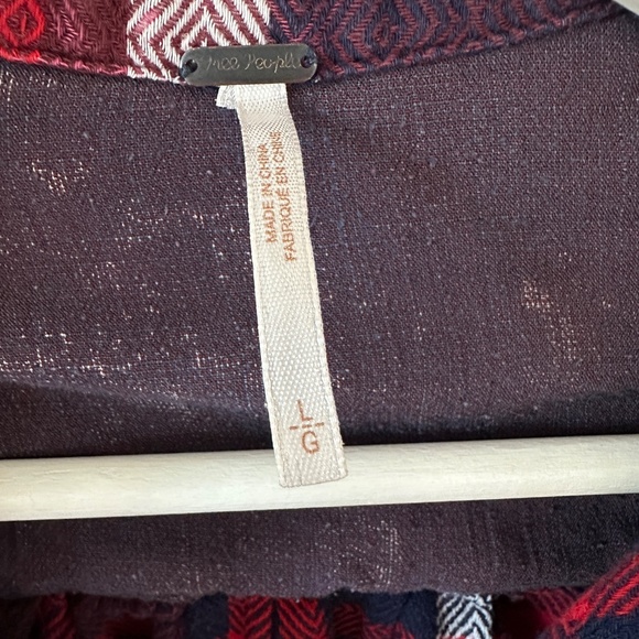 Free People Easy Street Plaid Shirt Size L - Picture 4 of 8